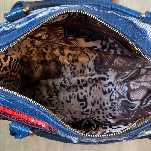 Sharif Denim 1827 Patriotic Bag With Stars & Stripes Sequins & Studs Bag - Picture 10 of 16